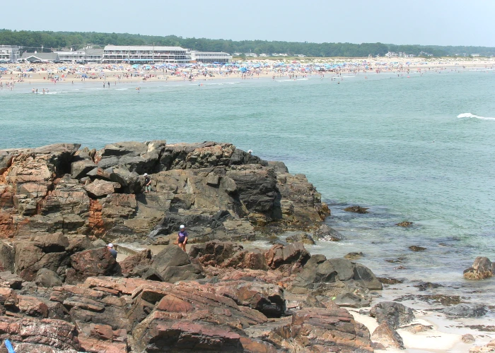 View of the Beachmere inn overlooking Ogunquit Beach
